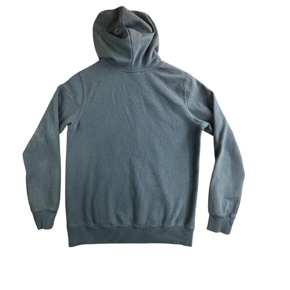 North Face Hoodie Men's Medium Blue Pullover Sweatshirt Outdoor Hiking Workout - Picture 2 of 12